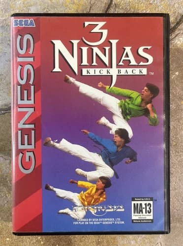 3 Ninjas Kick Back - Sega Genesis - CIB **AUTHENTIC**