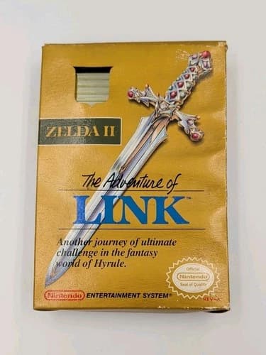 Zelda II: The Adventure of Link Gold (Nintendo Entertainment System, 1988) CIB