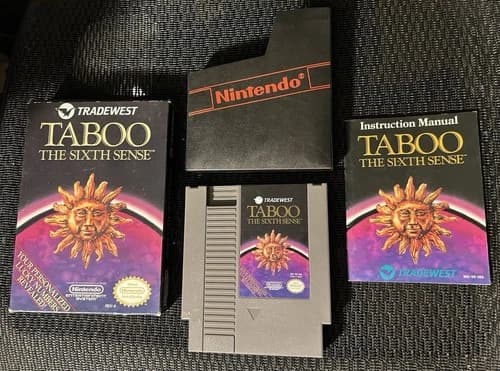 Taboo: The Sixth Sense Nintendo Entertainment System 1989 NES CIB Complete ~ EUC