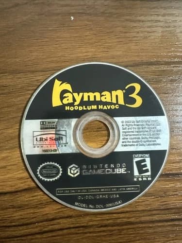 Rayman 3: Hoodlum Havoc (Nintendo GameCube, 2003) Disc Only Tested Authentic