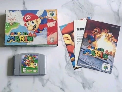 Super Mario 64. CIB Complete. N64 Nintendo 64. Tested. Authentic. Very Good.