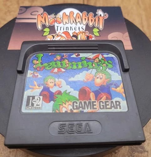 SEGA GAME GEAR LEMMINGS GAME CARTRIDGE PLAY TESTED CLEAN PINS