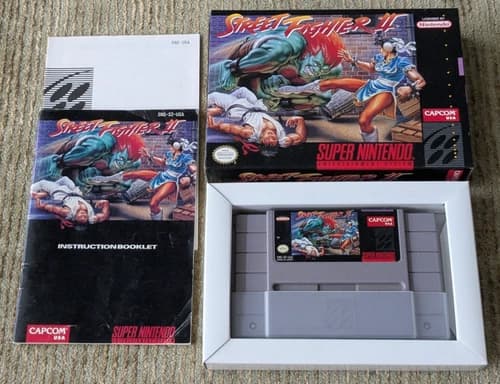 Street Fighter II SNES Super Nintendo Complete CIB Tested Working
