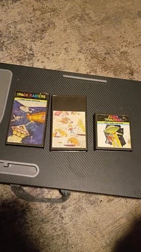 Emerson Arcadia 2001 Game Cat Trax, Alien Invaders, Space Raiders