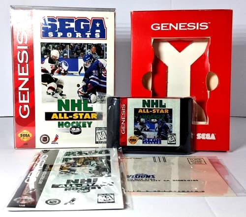 NHL All-Star Hockey 95 (Sega Genesis, 1995) CIB Tested