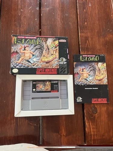 Super Adventure Island Super Nintendo (SNES) Complete (CIB) Tested and Working