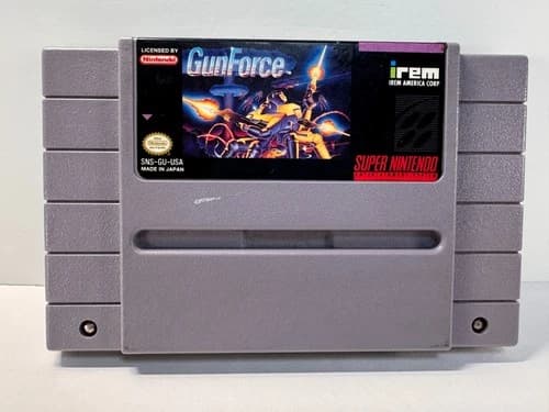 GunForce (Super Nintendo SNES, 1992) Authentic. Working.