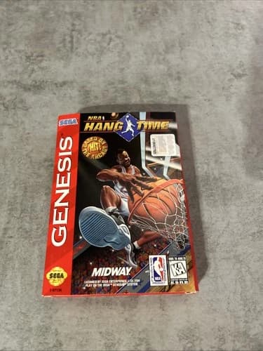 NBA HangTime Sega Genesis Complete CIB Very Nice Condition Tested Working