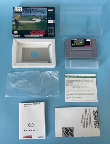 Pebble Beach Golf Links for Nintendo SNES — Complete CIB Excl. Manual — 1992