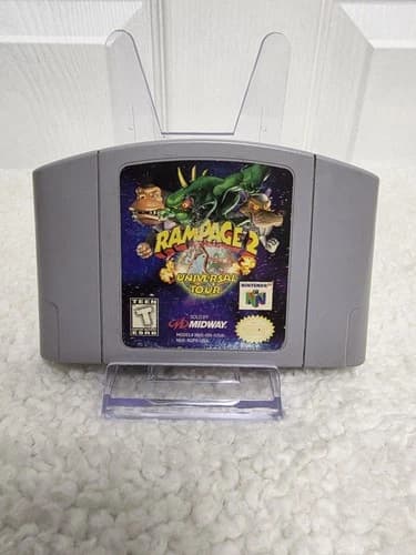 Rampage 2 Universal Tour (Nintendo 64, 1999) N64 Cart Only Authentic TESTED