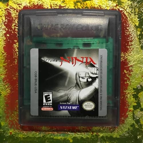 RETURN OF THE NINJA Nintendo Gameboy Color Cleaned Tested Authentic Game Boy
