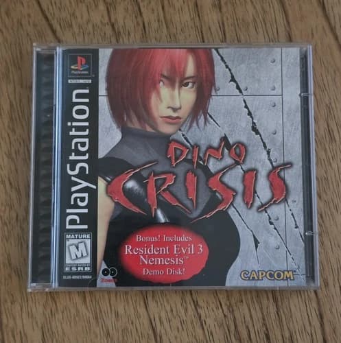 Dino Crisis (Sony PlayStation 1, 1999) w/ Resident Evil 3 Demo Disk PS1 CIB