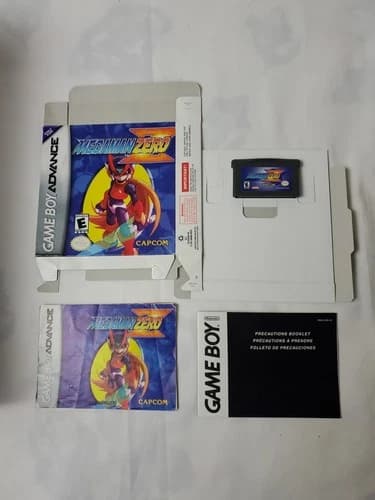 Mega Man Zero (Nintendo Game Boy Advance GBA, 2002) Complete CIB Manual Box