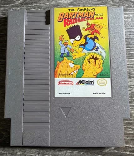 The Simpsons: Bartman Meets Radioactive Man (Nintendo) NES Authentic TESTED