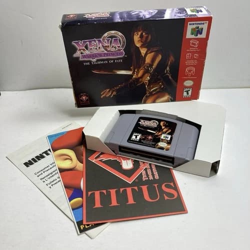 Xena Warrior Princess The Talisman of Fate (Nintendo 64, 1999) N64 Complete CIB