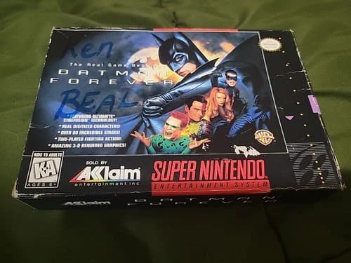 Batman Forever Snes Cib Box Manual
