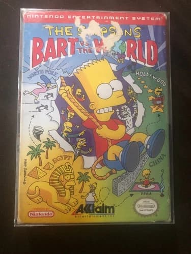 The Simpsons Bart vs The World on Nintendo NES Complete in Box
