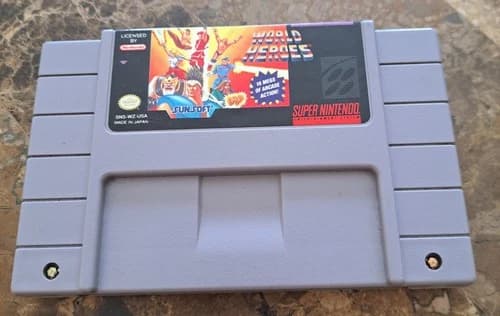 World Heroes Super Nintendo SNES Authentic Working Free Fast Shipping