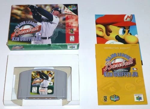 MAJOR LEAGUE BASEBALL: FEATURING KEN GRIFFEY JR - Nintendo 64, Complete CIB, N64
