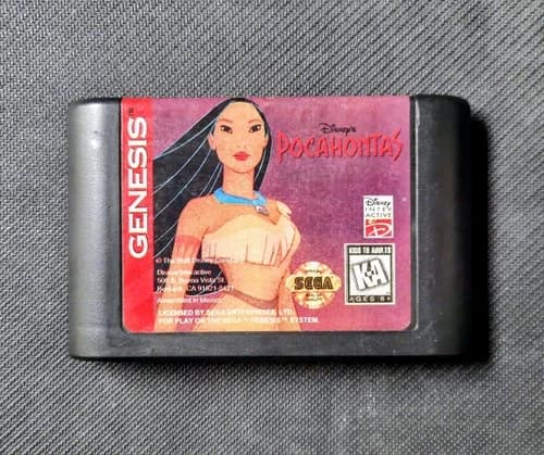 Disney's Pocahontas (Sega Genesis, 1996) Authentic Cartridge Only Tested/Working