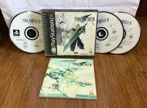 Final Fantasy VII FF7 • PlayStation PS1 Black Label • Complete CIB