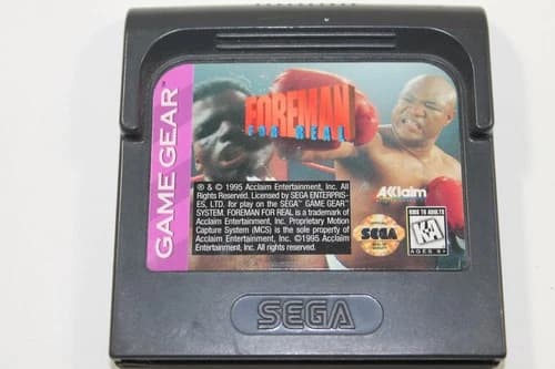 Foreman for Real Sega Game Gear Cartridge