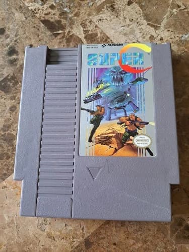 Super C Contra Nintendo NES Authentic Working Free Fast Shipping