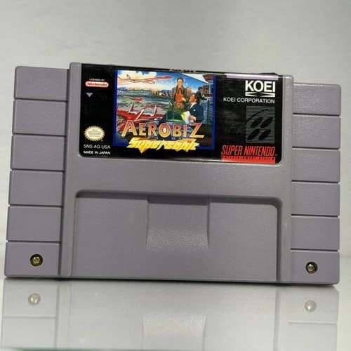 Aerobiz 2 SuperSonic⭐️CLEAN Working⭐️Super Nintendo SNES Authentic RARE