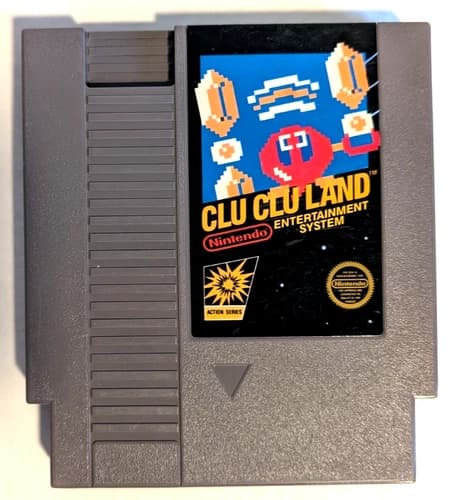 Clu Clu Land Nintendo NES Game Cartridge - Tested Works