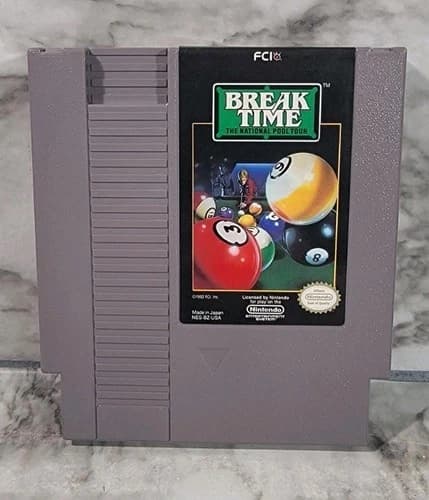 Break Time: The National Pool Tour (Nintendo NES, 1985) Authentic & Tested