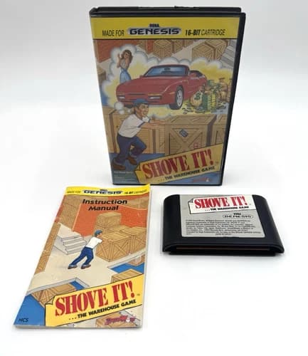 Shove It ...The Warehouse Game (Sega Genesis, 1990) Complete CIB - Tested