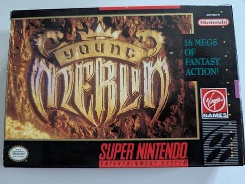 Young Merlin COMPLETE IN BOX (Super Nintendo Entertainment System, 1994)