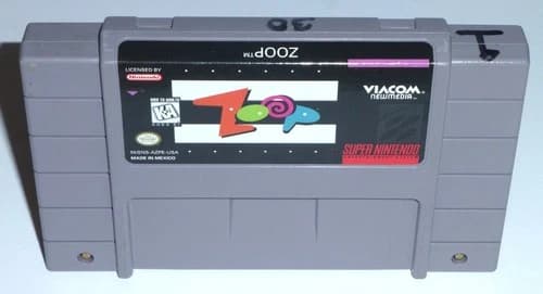 Zoop (Super Nintendo SNES Authentic Game) Cleaned Tested Working