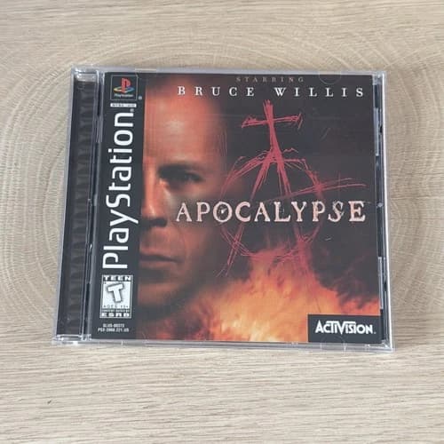 Apocalypse PlayStation PS1 Black Label Complete CIB - Tested