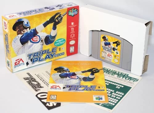 Triple Play 2000 N64 Nintendo 64 Complete CIB Good Condition w/ RARE INSERT/REG