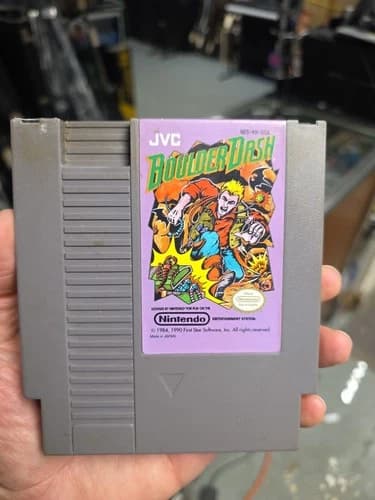 JVC Boulder Dash NES Original Nintendo 1984 Tested Authentic
