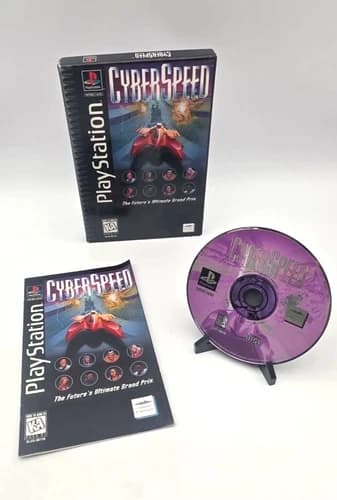 CyberSpeed (Sony PlayStation 1, 1995) PS1 Complete Long Box