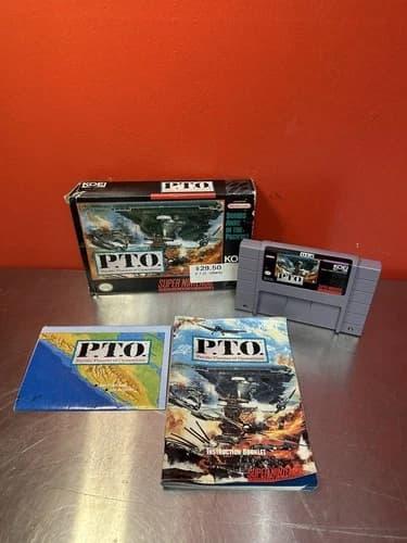 P.T.O: Pacific Theater of Operations (Super Nintendo SNES) Free Shipping!