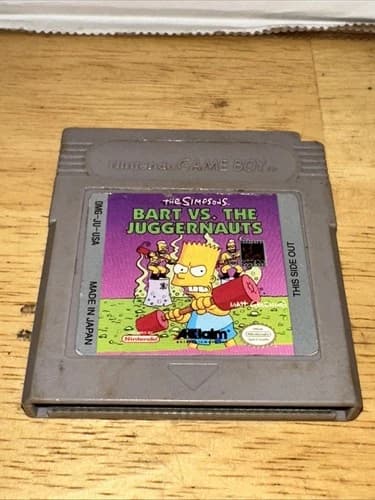 Simpsons: Bart vs. the Juggenauts (Nintendo Game Boy, 1992) Authentic Tested