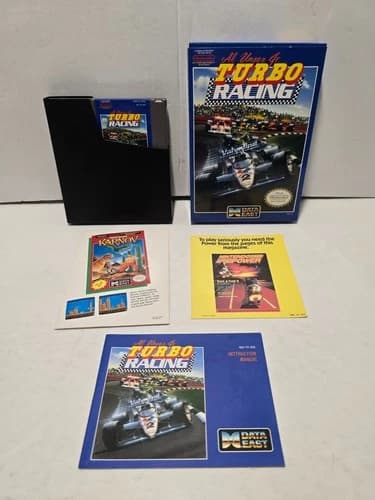 Al Unser Jr.'s Turbo Racing Nintendo NES Complete in Box CIB (Battery Works)
