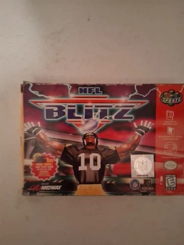 NFL Blitz N64 Sports-Tested works-In box with manual-missing inserts-read descri