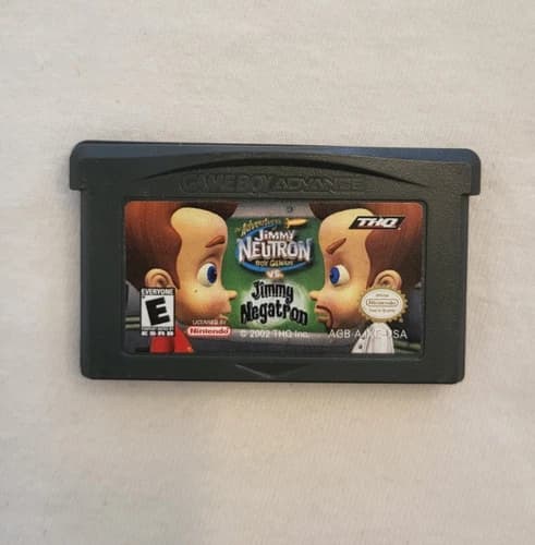 The Adventures of Jimmy Neutron Boy Genius vs Jimmy Negatron GBA 2002 Authentic