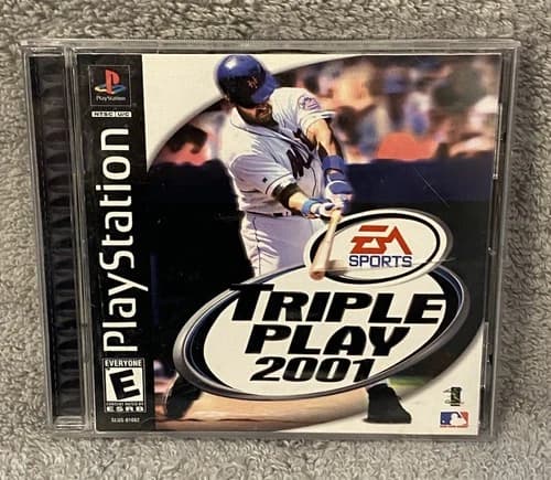 Triple Play 2001 (Sony PlayStation 1, 2000) **TESTED** Complete CIB PS1