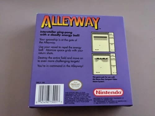 Alleyway Nintendo Game Boy Complete CIB