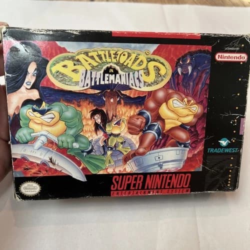 Battletoads in Battlemaniacs (SNES, 1993) – Complete in Box (CIB)