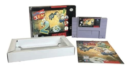 Earthworm Jim 2 (Super Nintendo Entertainment System SNES) CIB Authentic TESTED