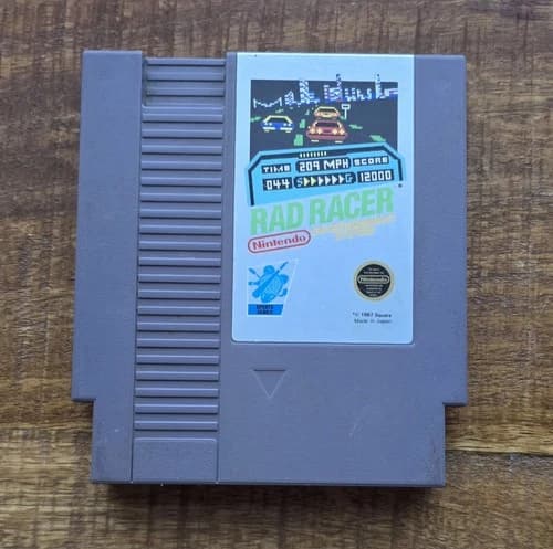 Rad Racer (Nintendo Nes 1987) Game Authentic Cleaned And Tested