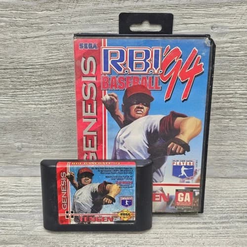 RBI Baseball '94 Sega Genesis Video Game MLBPA Licensed Tengen Tested