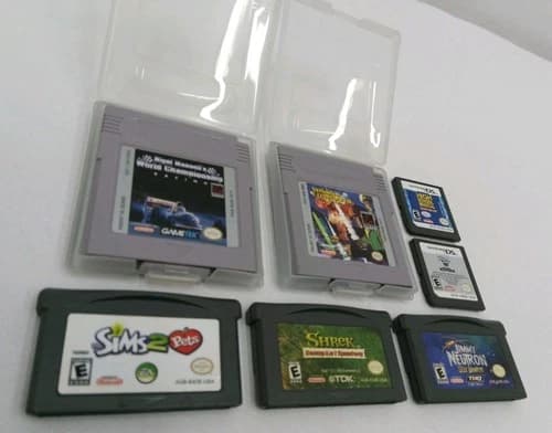 Nintendo Gameboy Advance DS Games Monster Jam Nigel Mansell's Shrek Kart Sims 2