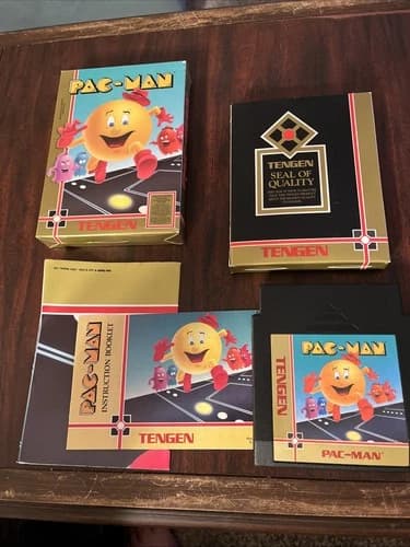 Pac-Man Tengen Nintendo Nes Complete CIB Good Condition Authentic